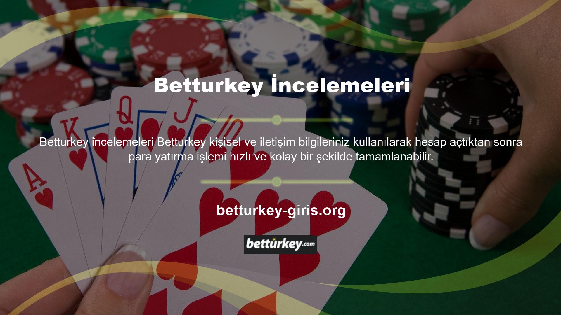 Canlı spor bahisleri ve casino oyunları alanında faaliyet gösteren Betturkey bahis sitesi, fark yaratmayı ve fark yaratmayı başarmış bahis sitelerinden biridir